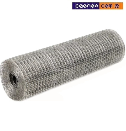 Сетка сварная МетаБуд ОЦ 19-0,8-1000 из оцинкованной проволоки, рул 10м²
