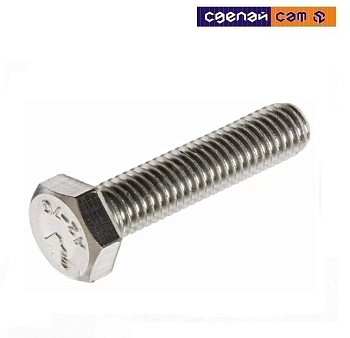 Болт шестигранный 5х35, цинк, DIN 933 (пакет/25шт) BM001265