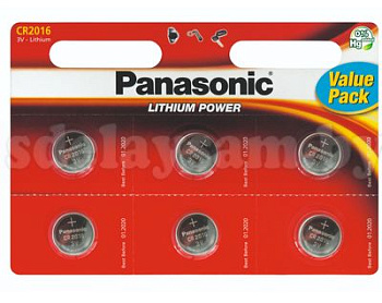 Элемент питания  PANASONIC Lithium CR2016 6BP литиевый