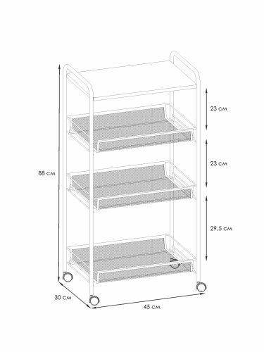 Этажерка Ладья 34КС/ Э 357 черная