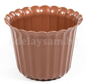 Горшок цветочный "Виола"  h=143 мм - 2 л коричневый-перламутр