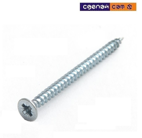 Шуруп универсальный 4,0х45 белый цинк (50шт/уп.)