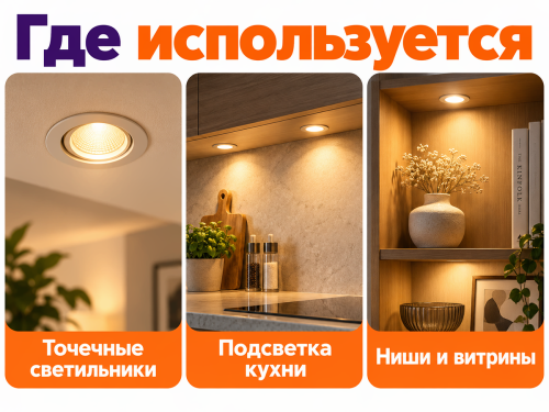 Белсвет лампа светодиодная LED M MR16, 8 Вт, 3000 K, GU5.3 фото 3