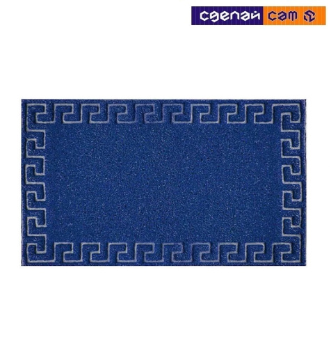 Коврик придверный "Spongy" Меандр (синий) 40х60 см  SUNSTEP 