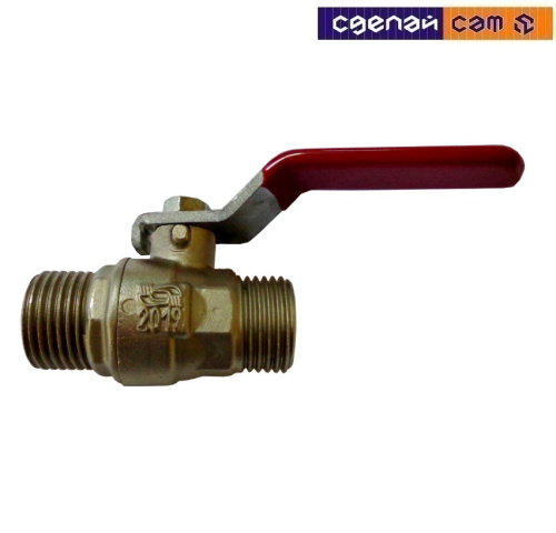 Кран шаровый муфтовый латунный КШ-20 (вода) ВхН(р) ГЛИУ.508.00.00-11 