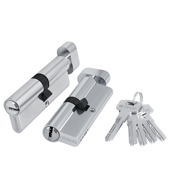 Цилиндровый механизм (200 ZM/60) 2000ZMKnob60(25+10+25) CP хром 5Key с вертушкой (40355) (FUARO)