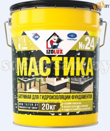 IzoLUX мастика гидроизоляционная битумная №24 вед. 5 кг