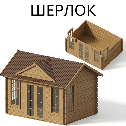 Садовый домик Шерлок 3х4 толщина 44 мм (готовая комплектация)