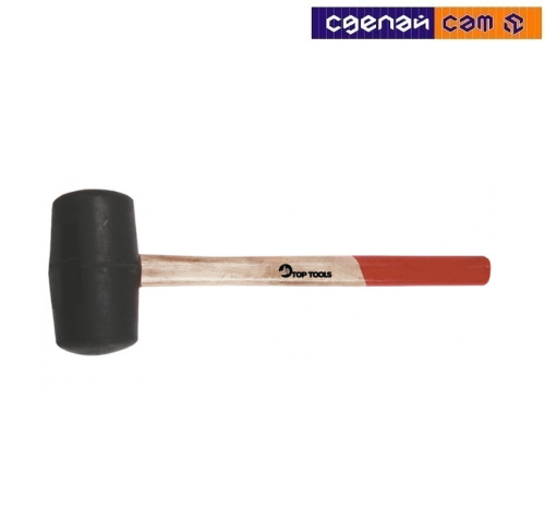 Молоток резиновый D65/450гр дерев. рукоятка Top Tools  02A325