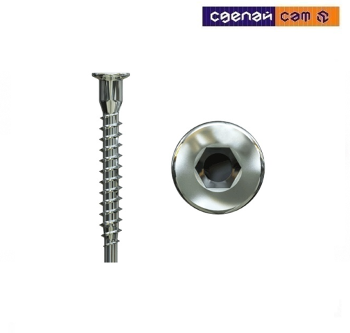 Конфирмат 7.0х50 мм с внутр. шестигр. (30 шт в пласт. конт.) STARFIX, арт.SMP1-87324-30  SMP1-87324-30