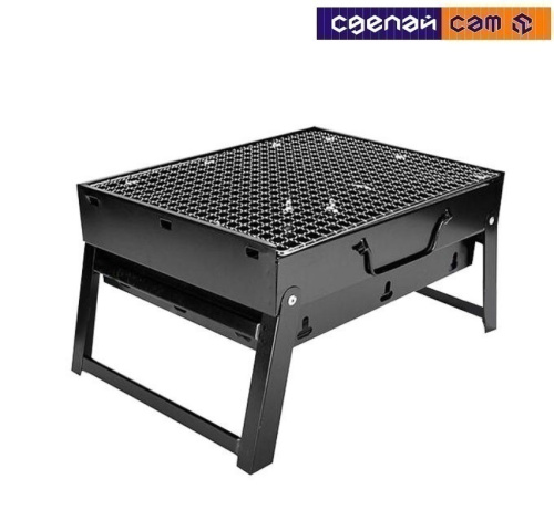 Мангал-барбекю складной с решеткой 350x275x205 мм