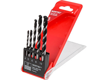 Набор сверл по бетону 5 шт. WORTEX, арт.1335678