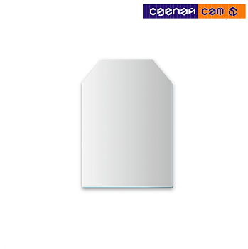 Зеркало 600х500 4мм фиг. с шлиф. кромкой (8с-А-026)