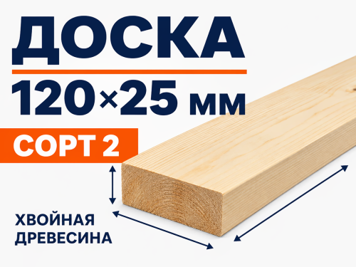 Доска 120×25 мм, сорт 2 фото 3