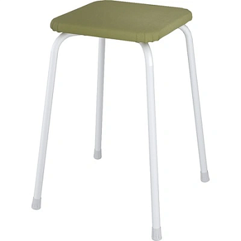 Табурет квадратный "Пенек легкий 184" с ЛДСП (Оливковый)