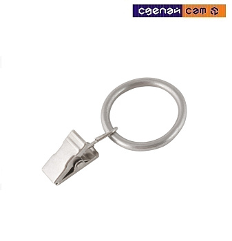 Кольцо D16 Простое с зажимом Сатин (уп 10шт)