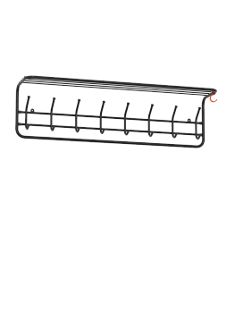 Вешалка с полкой 100 (Черный)