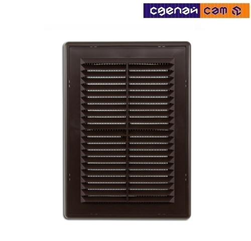 Вентрешетка ПВХ 150x210мм Коричневая