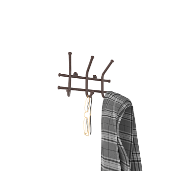 Вешалка настенная Норма-3 коричневый