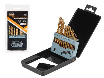 Набор сверл по мет. 13шт 1.5-6.5мм HSS TIN GEPARD, арт.GP1301-13