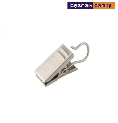 Зажим металлический к карнизу Сатин (уп. 10шт)