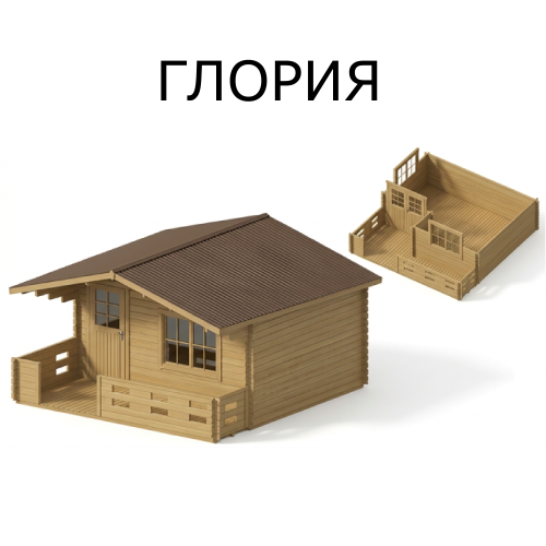Садовый домик Глория 5х5,1 толщина 34 мм (готовая комплектация)
