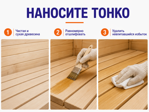 Пропитка натуральная «Белые луга» — Масло №2 для древесины в банях и саунах, 0,9 кг фото 4