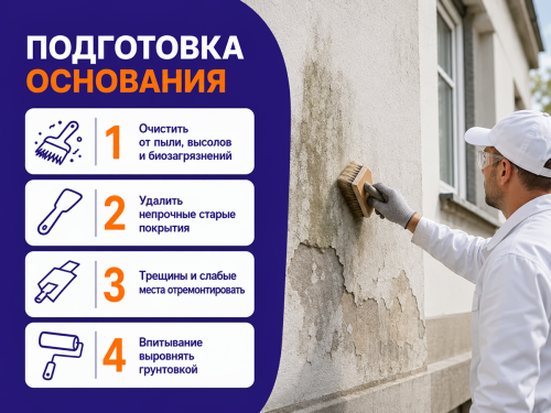 Краска фасадная MAV ECOL 32 ВД-АК-1032, белая матовая, 1 л (1,4 кг) фото 3