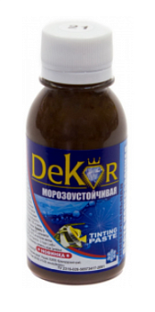 Паста колерная  "DEKOR" темно-коричневый №21 0,1 кг