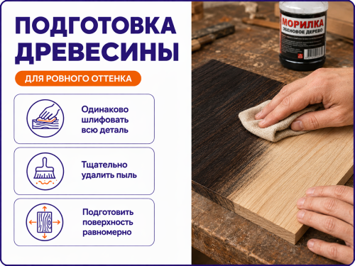 Морилка водная «Вершина», эбеновое дерево, 0,5 л фото 3