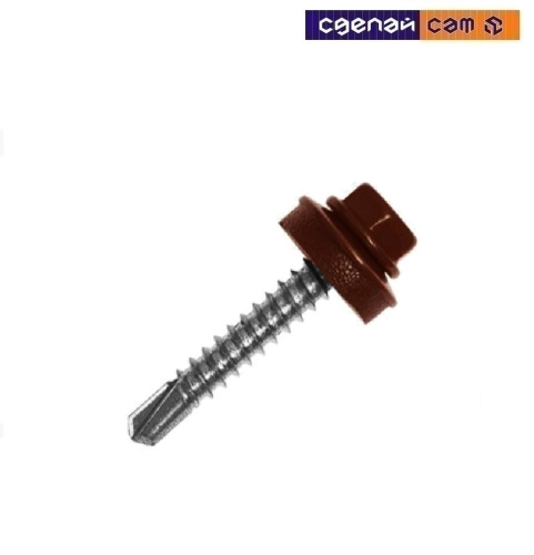 Саморез кровельный 4,8*29 RAL8017 коричневый шоколад (1уп/20шт)