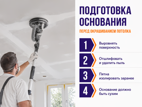 Краска акриловая ERICA для потолка, белая матовая, 2,7 кг фото 3