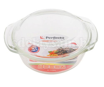 Кастрюля из жаропрочного стекла 0.7 л с крышкой PERFECTO LINEA