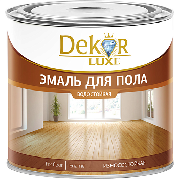 Эмаль для пола "DEKOR" "GOLD" светлый орех 1,8 кг