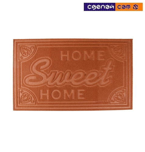 Коврик придверный "VORTEX" 45х75 см  "Home Sweet Home" 