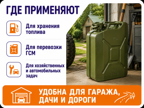 MCU канистра металлическая, 20 л фото 3