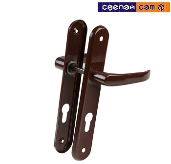 GAMAR ручка дверная LENOX 72WB на длинной планке (коричневый)