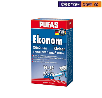 Клей обойный Pufas Эконом универсальный Euro 3000 70-75 м2 500г.