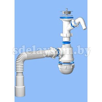 Сифон Ани  1 1/2"*40  с гибкой трубой 40х40/50, С0315