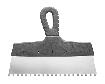 Шпатель нержавеющий зубчатый 150мм, 8х8мм