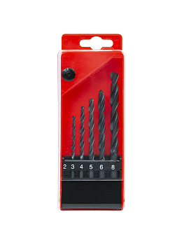 Набор сверл по металлу 2,3,4,5,6,8мм, HSS M2, оксид., DIN338 CARBON (набор/6шт)