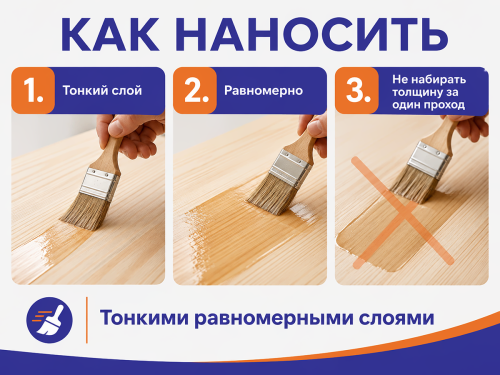 Лак ТЕХНИКС «Для древесины» ВД-АК-1 ТМ, прозрачный матовый, 1 кг фото 4