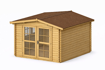 Садовый домик Адам 3х3 толщина 44 мм (готовая комплектация)