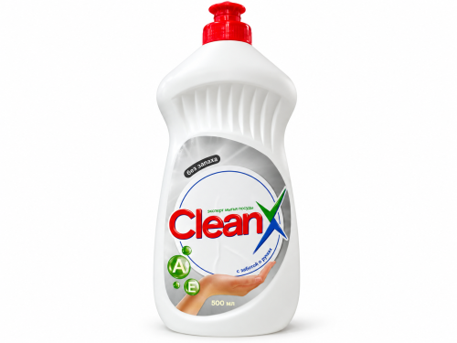 Гель-крем для мытья посуды CleanX, без запаха, 500 мл