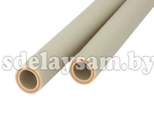 Труба PN 25 ПП 32 армированная стекловолокном, 2м