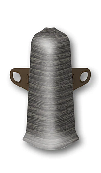 Угол наружный  для плинтуса 70мм "Идеал Деконика", 352 Каштан серый