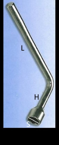 Ключ гаечный торцовый S17хL180хН45 с внутренним шестигранником изогнутый 7812-1622-00.02