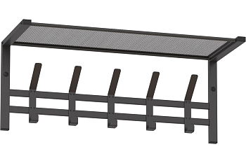 Вешалка с полкой "Торонто 21", hanger with shelf (Графит)