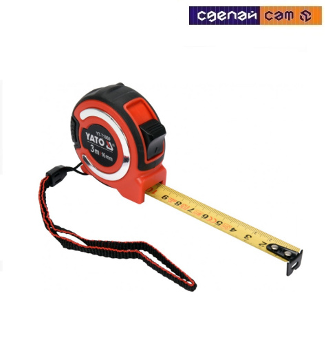 Рулетка 3мх16мм NYLON (бытовая) "Yato" ,YT-71151