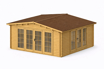 Садовый домик Апрель 5,5х5,5 толщина 44 мм (готовая комплектация)